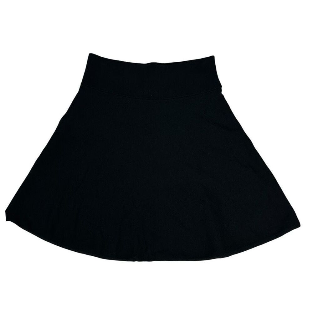 J. Crew Black Sweater Knit Mini Flare Skirt size Medium j7250